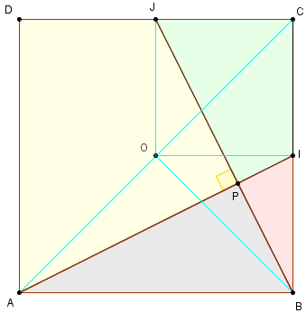 droites orthogonales menées d'un sommet au milieu d'un côté d'un carré - copyright Patrice Debart 2016