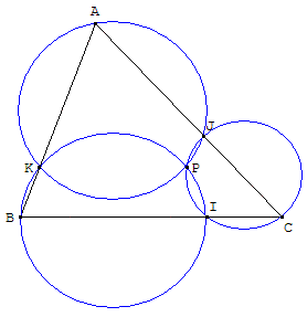 theorème du pivot - theoreme des trois cercles de miquel - copyright Patrice Debart 2003