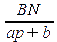 BN/(ap+b)