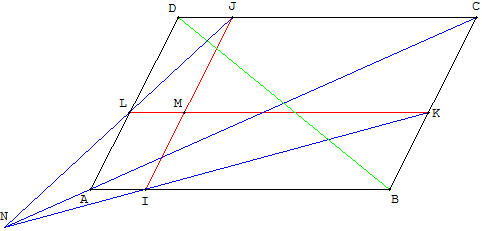 transfomaton géométrique homothétie - parallélogramme de Pappus - copyright Patrice Debart