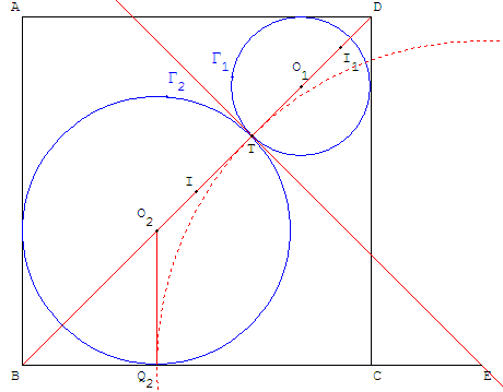 geometrie du cercle - tangente communesà un troisi&eme cercle - copyright Patrice Debart 2004