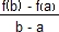 (f(b)-f(a))/(b-a)