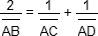 2/AB=1/AC+1/AD