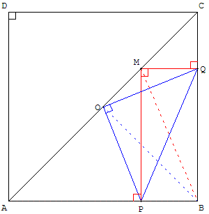 geometrie du triangle rectangle isocele - copyright Patrice Debart 2003