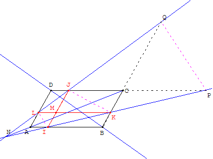 Transfomaton géométrique homothétie - parallélogramme de Pappus - copyright Patrice Debart