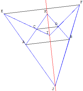 homothétie transfomaton géométrique - montrer un alignement - copyright Patrice Debart