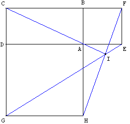 transformation géométrique similitude - deux carrés autour d'un rectangle - copyright Patrice Debart 2003