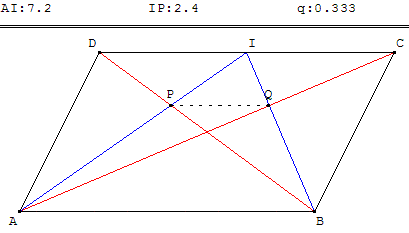 partage d'un segment en trois - parallélogramme et homothétie - copyright Patrice Debart 2011