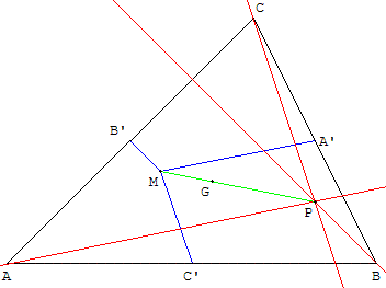 transfomaton géométrique homothétie - droites concourantes - copyright Patrice Debart