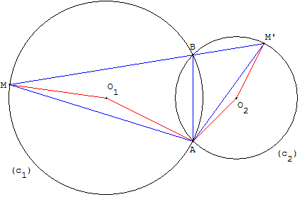 transformation geometrique similitude - alignement avec un point et son transforme