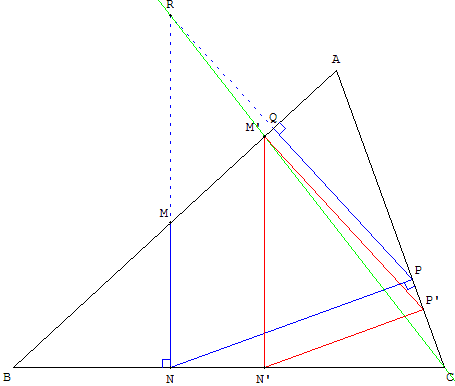 transfomaton geometrique homothetie - triangles a cotes perpendiculaires - copyright Patrice Debart