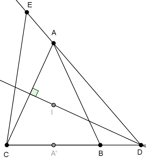 triangle isocèle - figure de base Geogebra - copyright Patrice Debart 2011