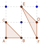 la planche à clous - triangles de base dans le geoplan 3 × 3 - copyright Patrice Debart 2012