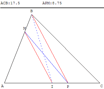 partage en 2 d'un triangle - copyright Patrice Debart 2008