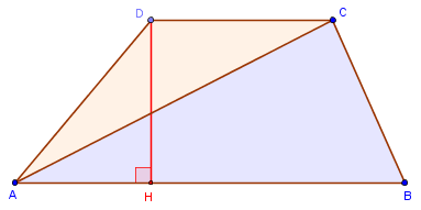 aire du trapèze décopé en deux triangles - copyright Patrice Debart 2016