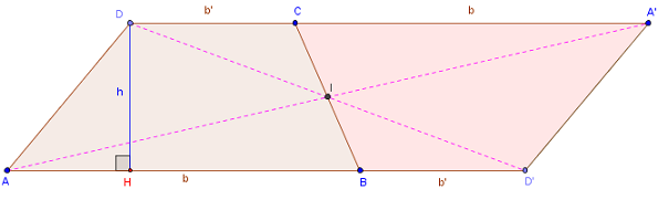 doubler un trapèze pour obtenir un parallélogramme - copyright Patrice Debart 2016