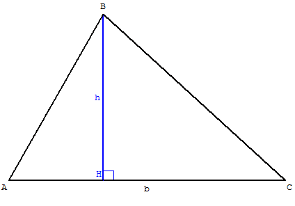 aire du triangle et hauteur - copyright Patrice Debart 2008