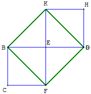 le carré au collège - deux carrés opposés par le sommet - copyright Patrice Debart 2007