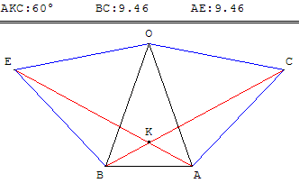 transformation géométrique rotation - construction de 2 triangles rectangles isocèles - copyright Patrice Debart 2011