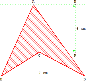 hauteur d'un quadrilatère concave - copyright Patrice Debart 2004