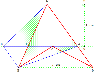 hauteur d'un quadrilatère concave