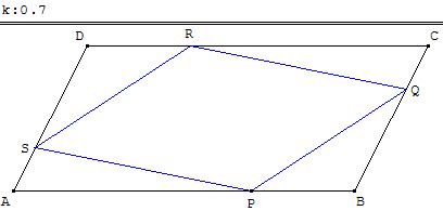 parallelogramme inscrit dans un parallélogramme - copyright Patrice Debart 2004