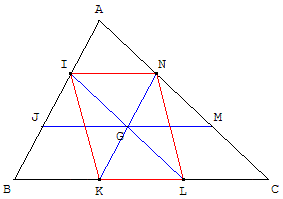 theoreme de thales - centre de gravite - copyright Patrice Debart 2004