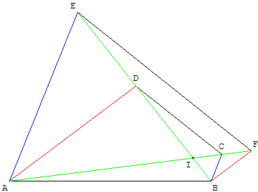 theoreme de thales dans un quadrilatere - copyright Patrice Debart 2004