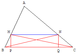 theoreme de thales - méthode des aires - copyright Patrice Debart 2004