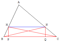 théorème de Thalès - méthode des aires - copyright Patrice Debart 2004