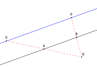 construction d'une droite parallèle - copyright Patrice Debart 2004