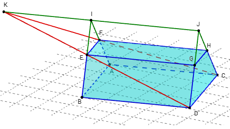 geogebra 3d - diagonales des faces et faitiere - copyright Patrice Debart 2015