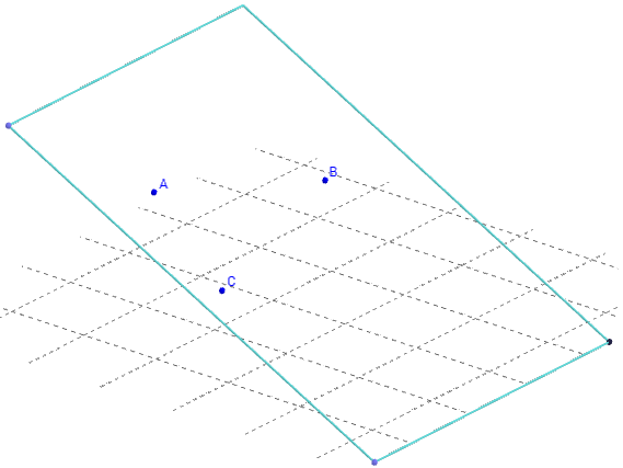 geogebra 3d - plan en perspective - copyright Patrice Debart 2015