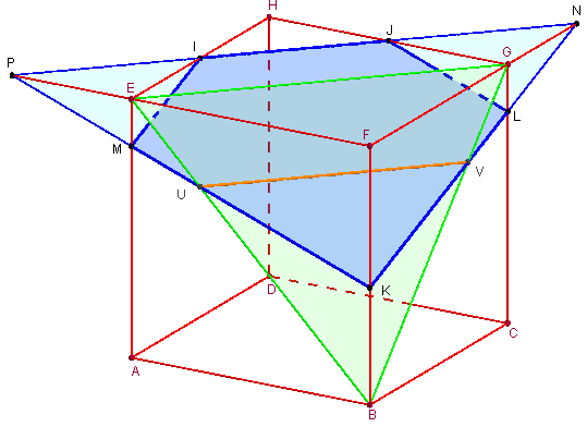 geogebra 3d - section plane de cube - copyright Patrice Debart 2015