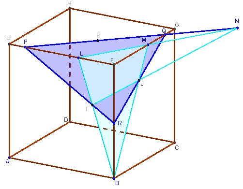 section de cube avec geogebra 3d- copyright Patrice Debart 2015