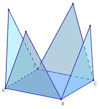 mini figure Geogebra 3d - patron de pyramide - copyright Patrice Debart 2014