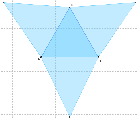 Geogebra 3D - patron de tétraèdre- copyright Patrice Debart 2014