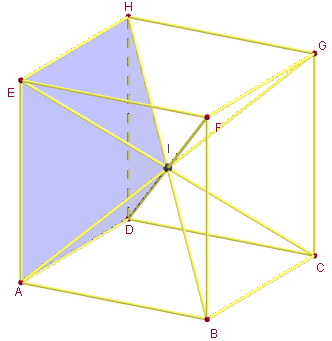 geogebra 3d - pyramide sur le côté d'un cube - copyright Patrice Debart 2014