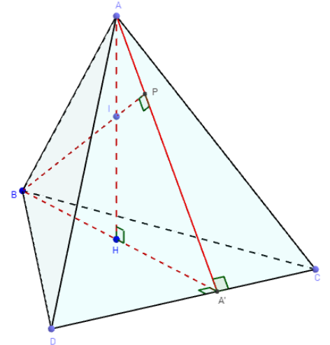 Geogebra 3d - tétraèdre régulier - copyright Patrice Debart 2015