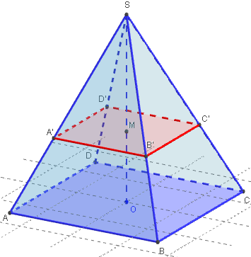 geogebra 3d - section de pyramide - copyright Patrice Debart 2014