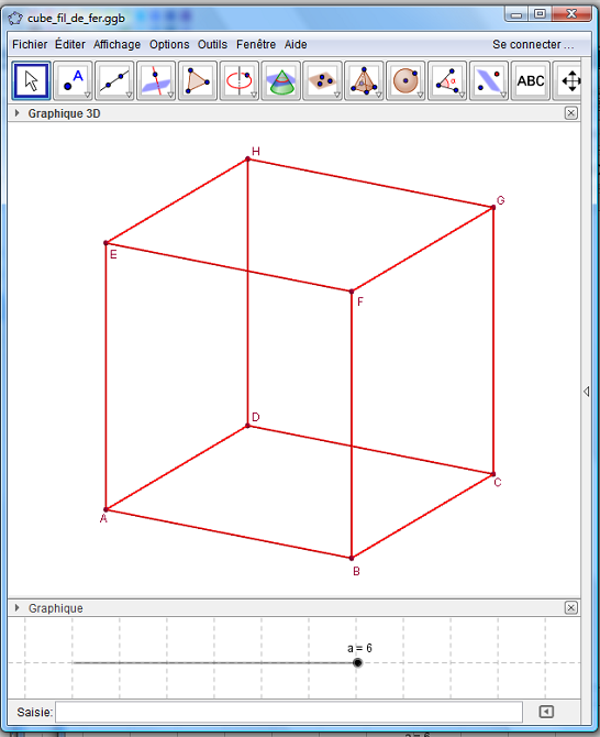 GeoGebra : Fenêtre 3D au dessus de la fenêtre 2D