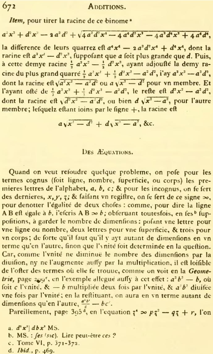 Adam et Tannery X, page 672