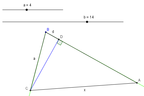 triangle connaissant un des côtés et la somme des deux autres - La Géométrie de Descartes - copyright Patrice Debart 2011