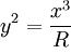 y^2 = \frac{x^3}{R}