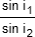 sin i1 / sin i2