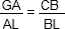 GA/AL = CB /BL