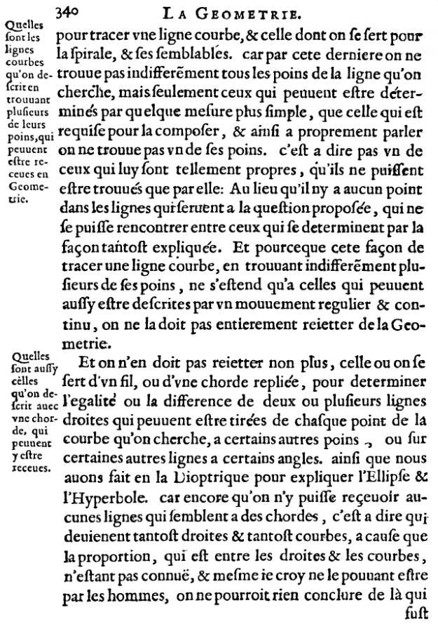 la geometrie de descartes - ed. 1637 - page 340