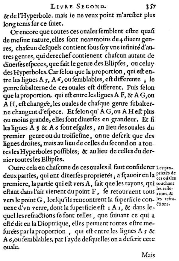 la geometrie de descartes - ed. 1637 - page 357
