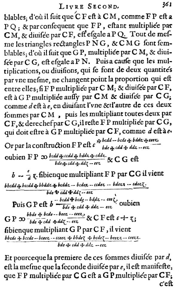 la geometrie de descartes - ed. 1637 - page 361