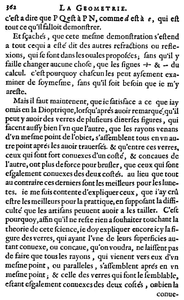 la geometrie de descartes - ed. 1637 - page 362